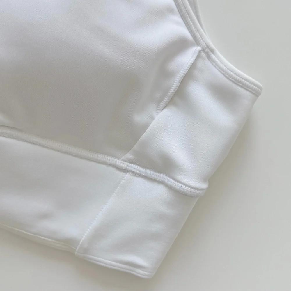 Under Armour White Silver Metallic Compression Sports Bra S/M - Picture 7 of 9